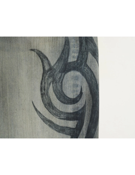 Balenciaga Y2K Totem Pattern Drawstring Jeans,Balenciaga