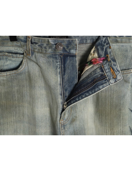 Balenciaga Y2K Totem Pattern Drawstring Jeans,Balenciaga