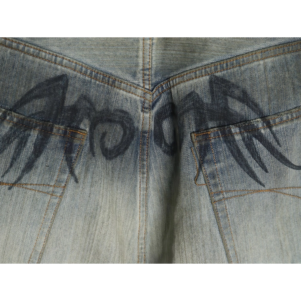 Balenciaga Y2K Totem Pattern Drawstring Jeans,Balenciaga