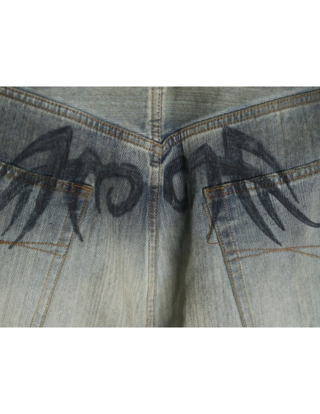 Balenciaga Y2K Totem Pattern Drawstring Jeans,Balenciaga