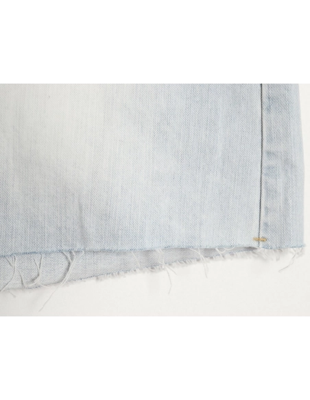 Balenciaga Denim Heavy Bleached Washed Denim Shorts,Balenciaga