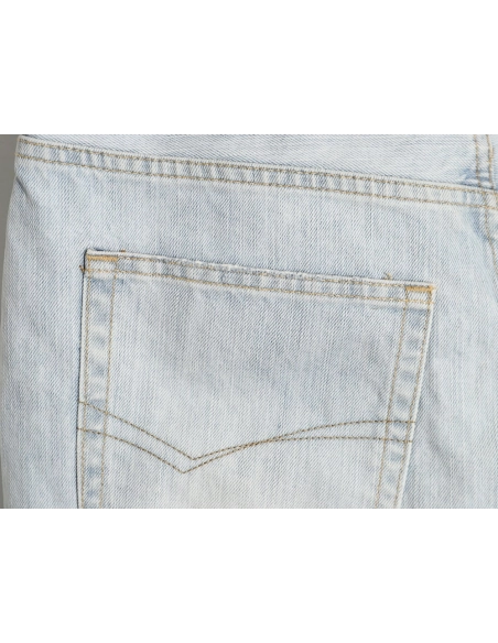 Balenciaga Denim Heavy Bleached Washed Denim Shorts,Balenciaga