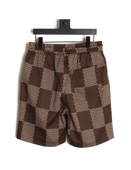 Louis Vuitton Pharrell checkerboard rhinestone wool shorts,Louis Vuitton