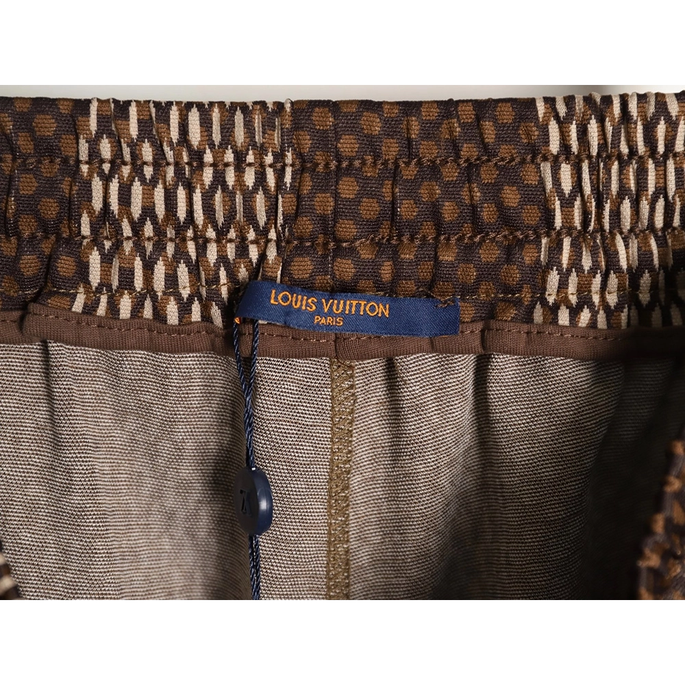 Louis Vuitton Pharrell checkerboard rhinestone wool shorts,Louis Vuitton