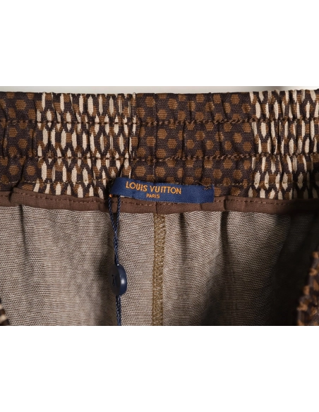 Louis Vuitton Pharrell checkerboard rhinestone wool shorts,Louis Vuitton