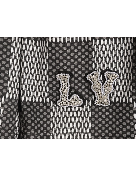 Louis Vuitton Pharrell checkerboard rhinestone wool shorts TSK1,Louis Vuitton