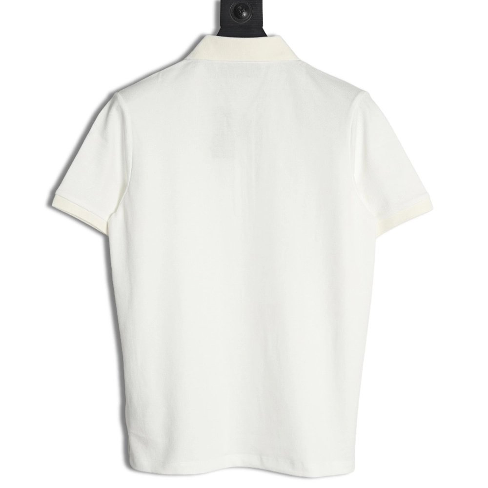 Prada classic triangle logo half-zip short-sleeved POLO shirt,Prada