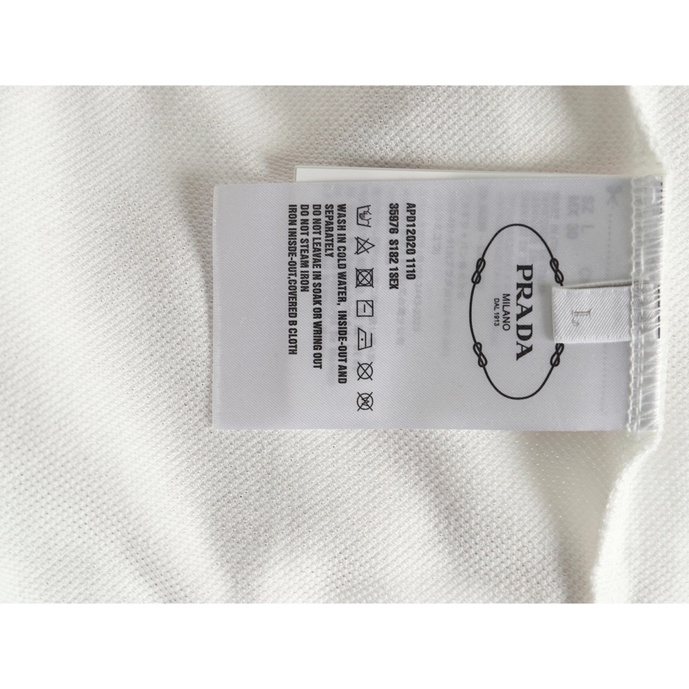 Prada classic triangle logo half-zip short-sleeved POLO shirt,Prada