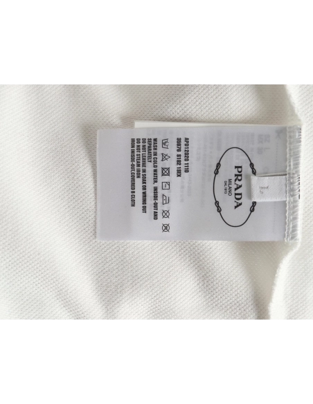 Prada classic triangle logo half-zip short-sleeved POLO shirt,Prada