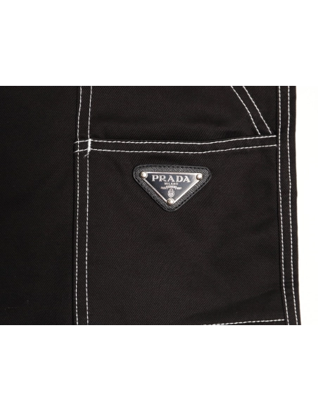 Prada triangle stitching cargo shorts,Prada