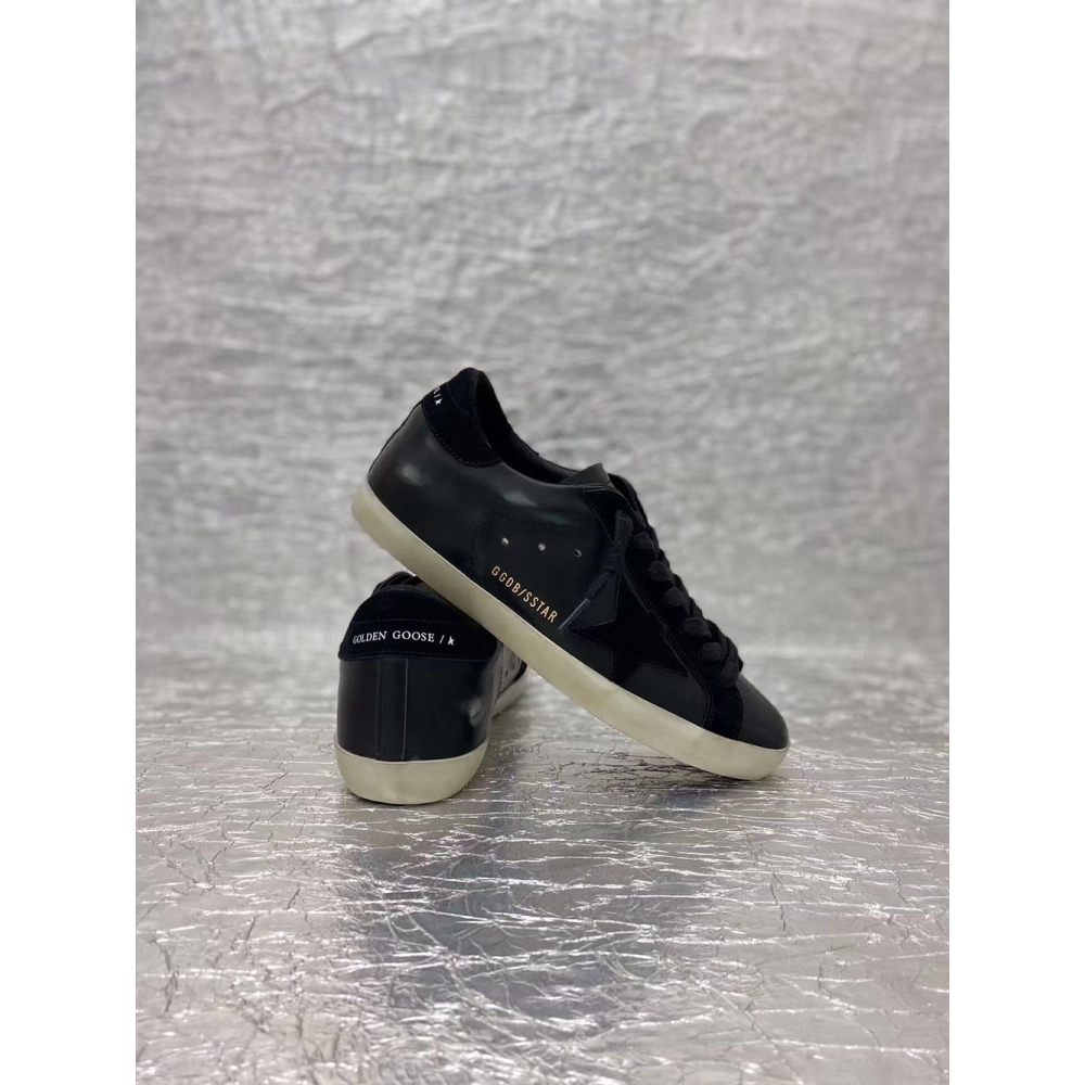 Golden Goose Super-Star black Sneakers,GOLDEN GOOSE