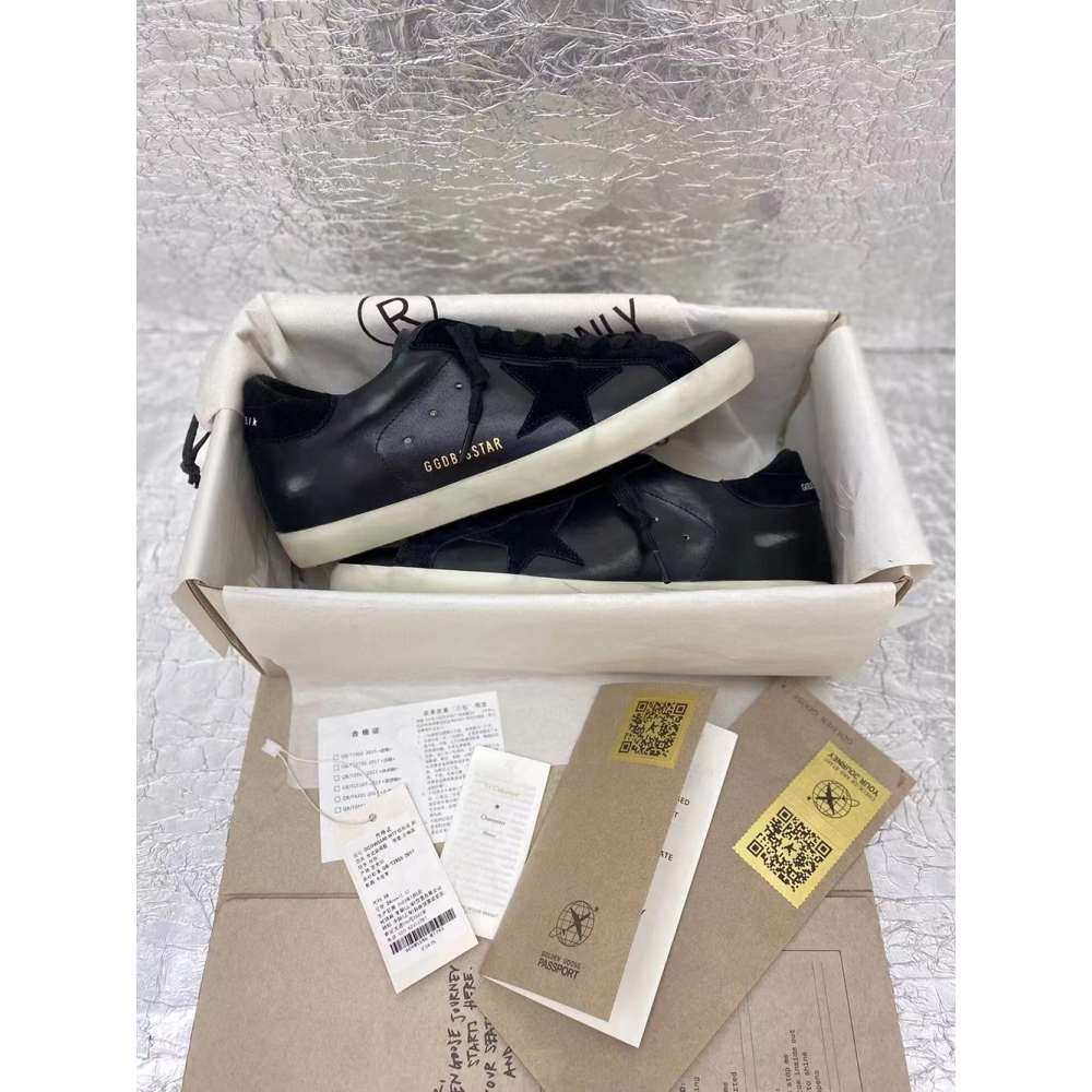 Golden Goose Super-Star black Sneakers,GOLDEN GOOSE