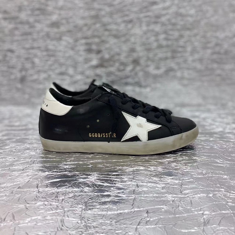 Golden Goose Super-Star Sneakers Black White,GOLDEN GOOSE