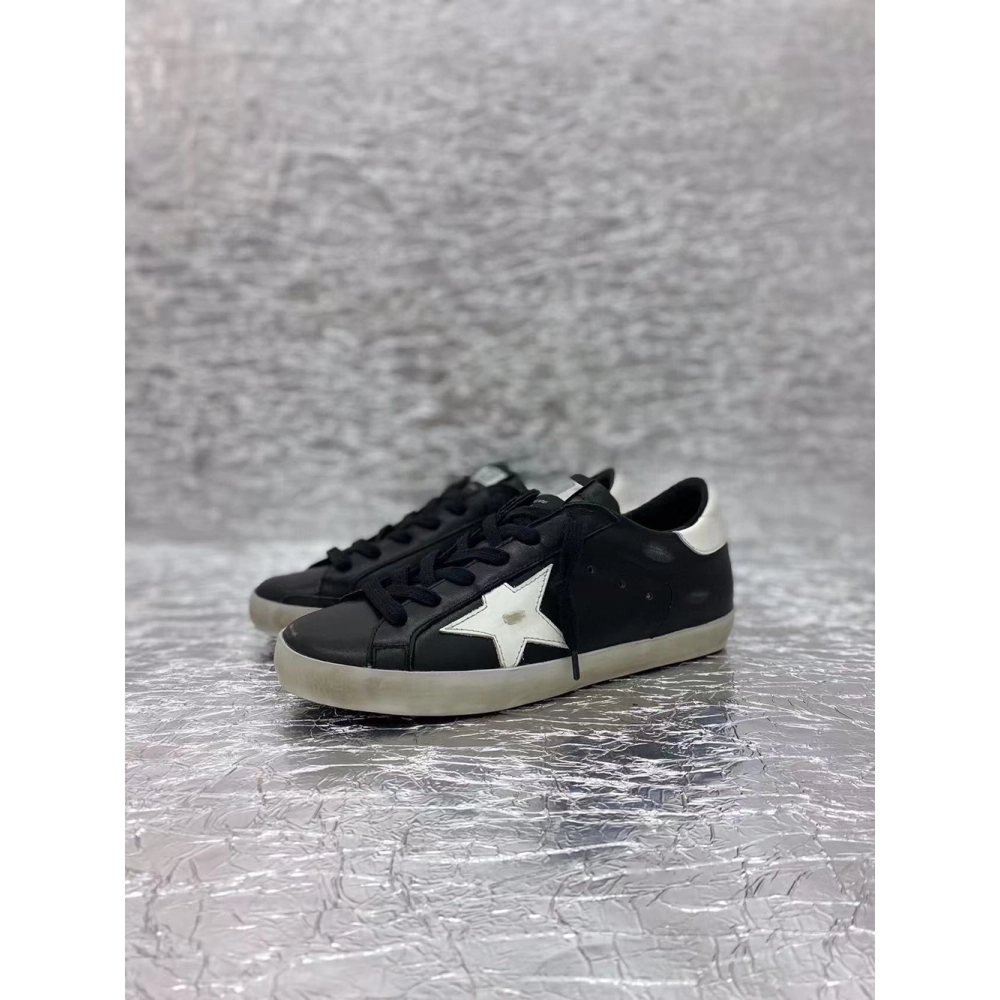 Golden Goose Super-Star Sneakers Black White,GOLDEN GOOSE