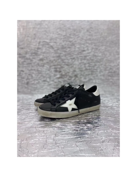 Golden Goose Super-Star Sneakers Black White,GOLDEN GOOSE