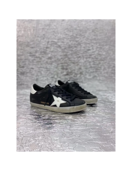 Golden Goose Super-Star Sneakers Black White,GOLDEN GOOSE