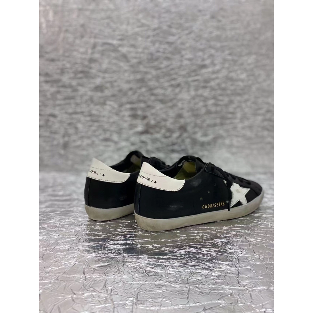 Golden Goose Super-Star Sneakers Black White,GOLDEN GOOSE