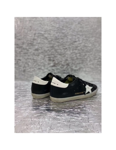 Golden Goose Super-Star Sneakers Black White,GOLDEN GOOSE