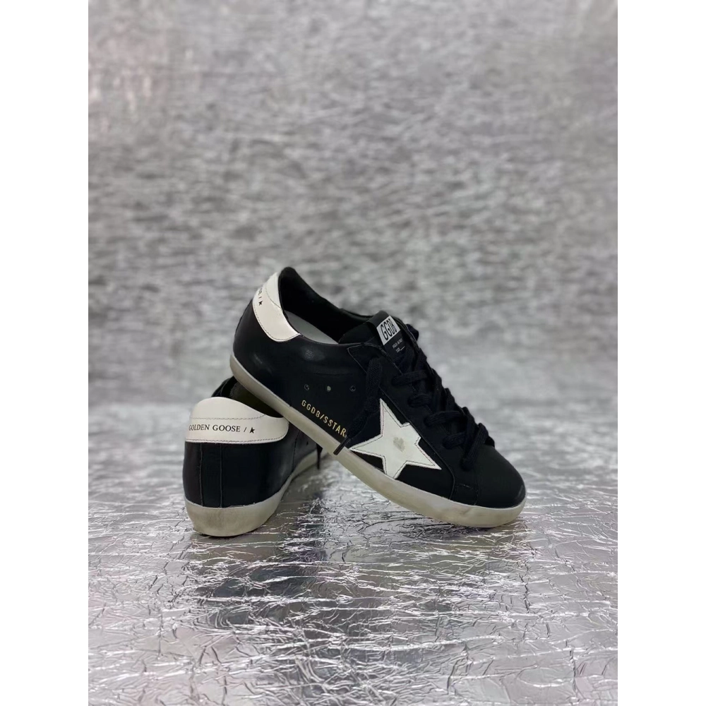 Golden Goose Super-Star Sneakers Black White,GOLDEN GOOSE