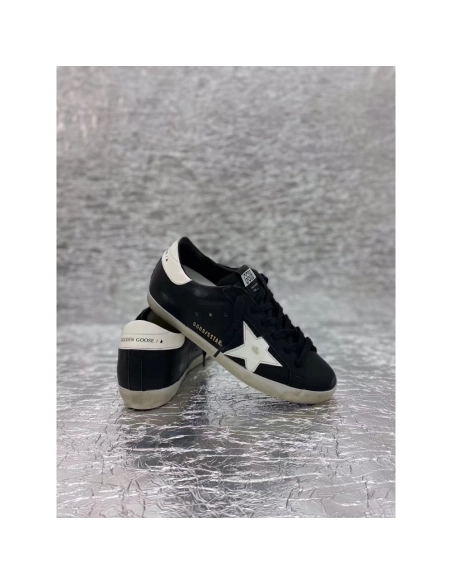 Golden Goose Super-Star Sneakers Black White,GOLDEN GOOSE
