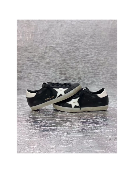 Golden Goose Super-Star Sneakers Black White,GOLDEN GOOSE