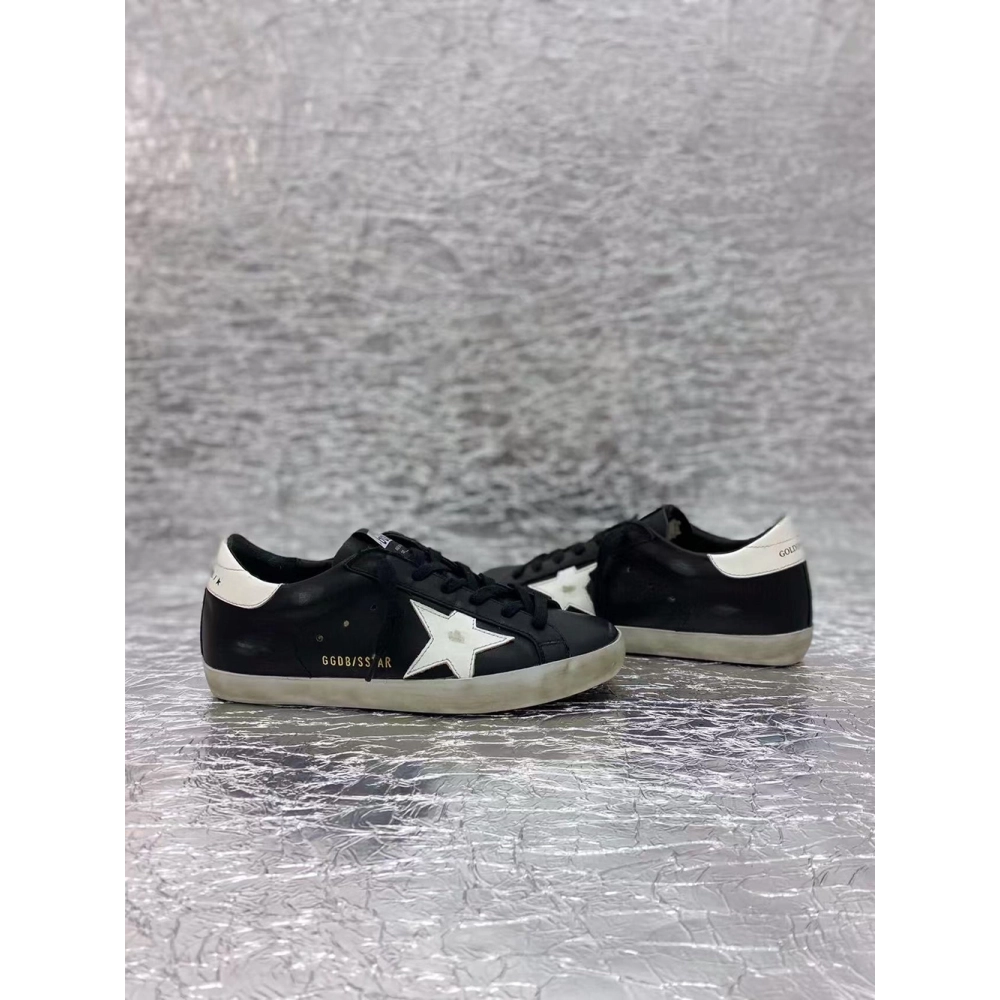 Golden Goose Super-Star Sneakers Black White,GOLDEN GOOSE