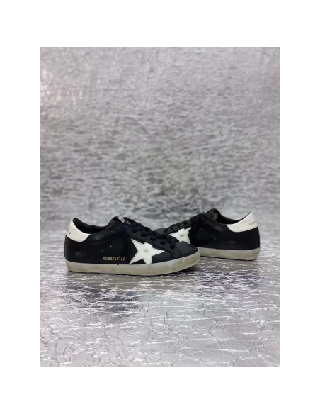 Golden Goose Super-Star Sneakers Black White,GOLDEN GOOSE