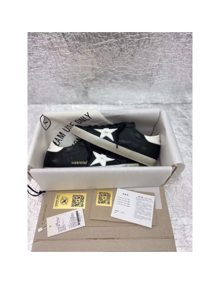 Golden Goose Super-Star Sneakers Black White,GOLDEN GOOSE