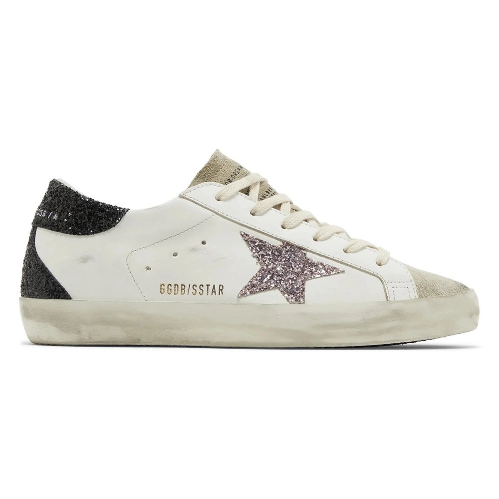 Golden Goose Wmns Superstar White Mauve Pink Glitter,GOLDEN GOOSE