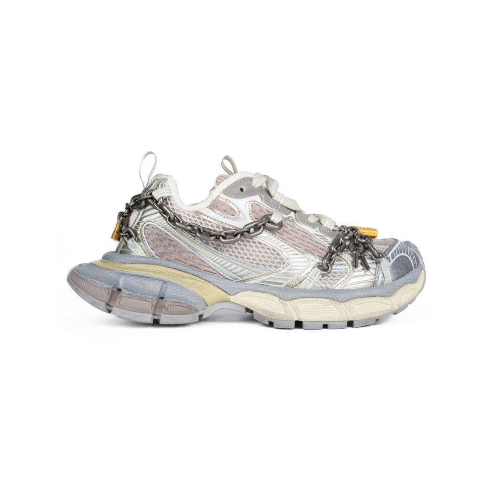 Balenciaga 3XL Chain Sneaker Eggshell Silver Gold,BALENCIAGA 3XL SNEAKER