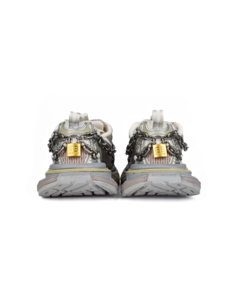 Balenciaga 3XL Chain Sneaker Eggshell Silver Gold,BALENCIAGA 3XL SNEAKER