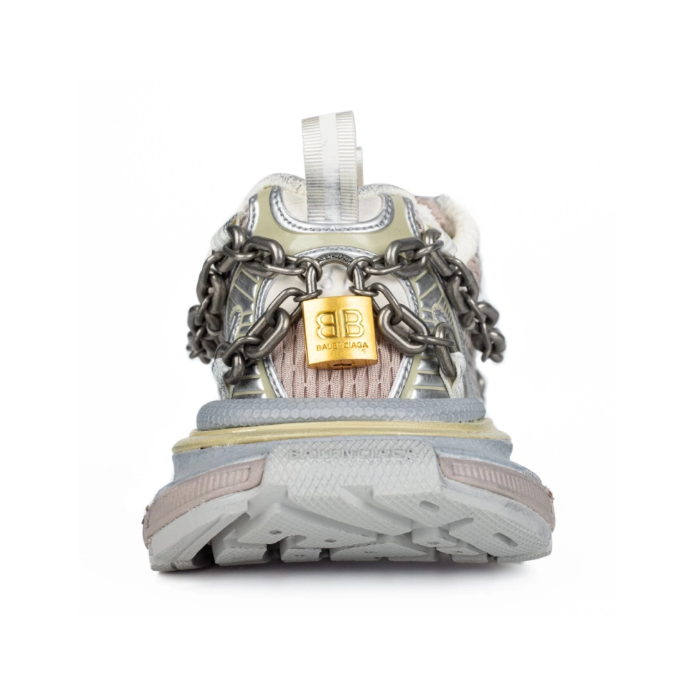 Balenciaga 3XL Chain Sneaker Eggshell Silver Gold,BALENCIAGA 3XL SNEAKER