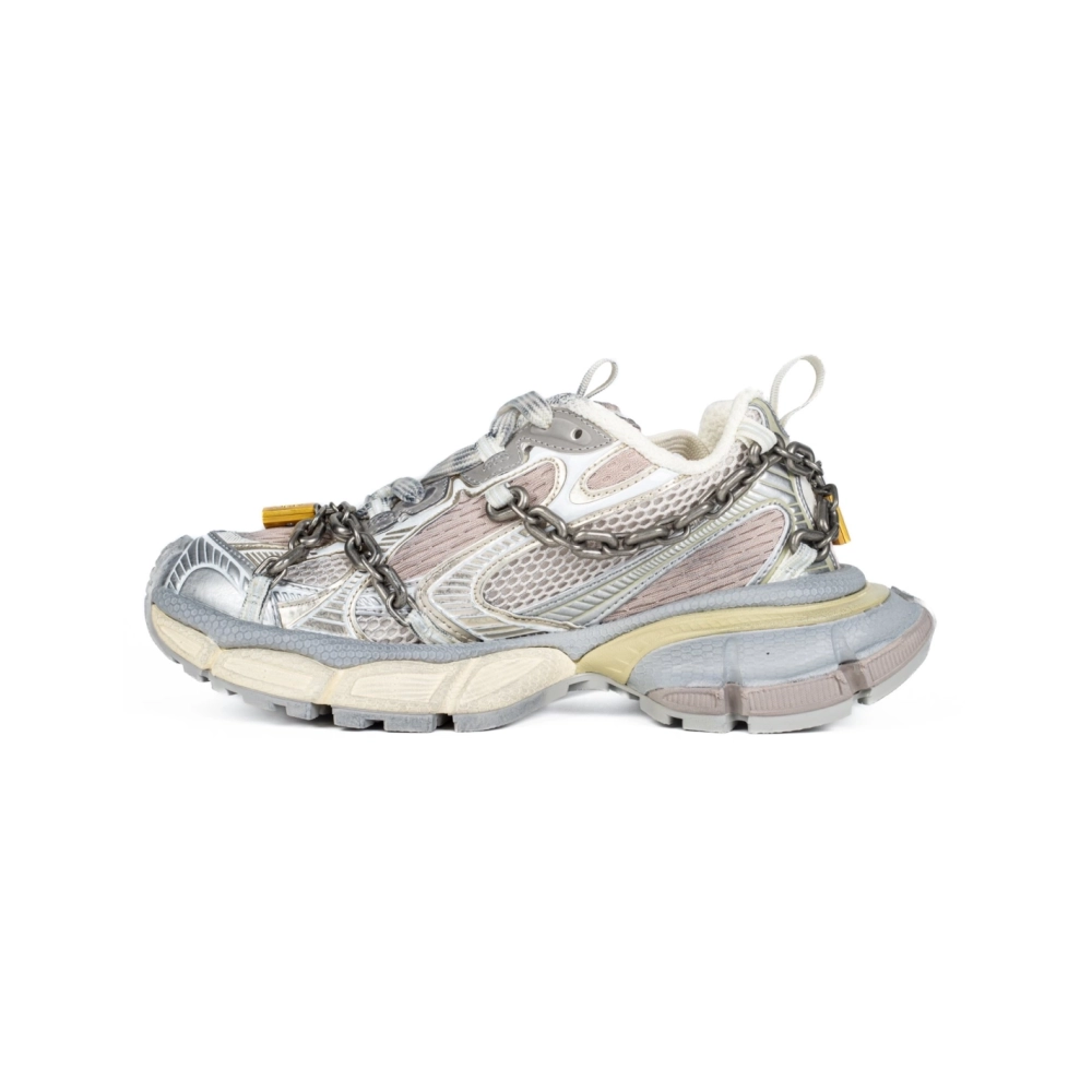 Balenciaga 3XL Chain Sneaker Eggshell Silver Gold,BALENCIAGA 3XL SNEAKER