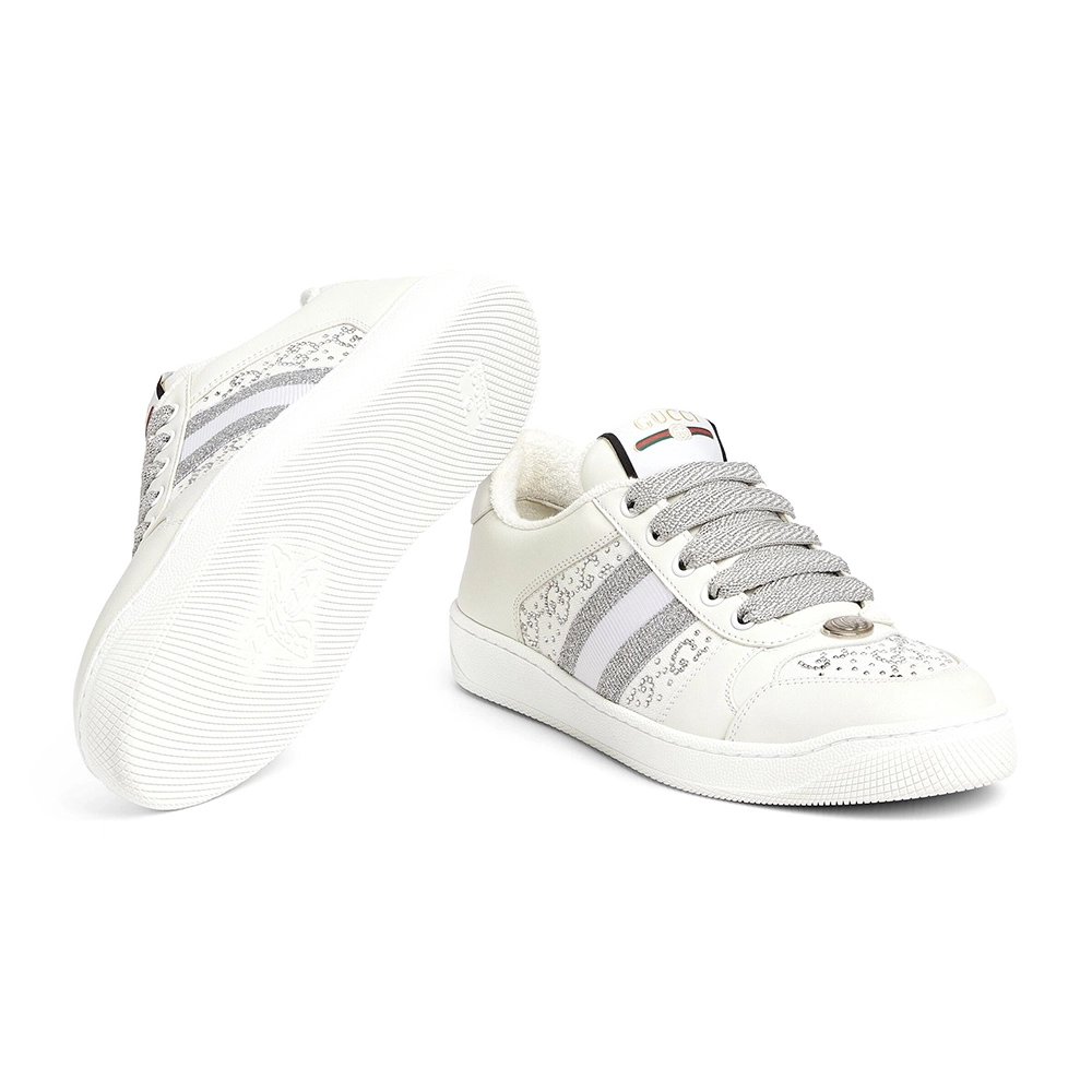 Gucci Womens GG crystal Screener sneaker,GUCCI SHOES