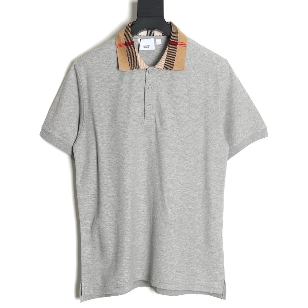 Burberry Classic Collar Check Short Sleeve Polo Shirt,Burberry Shirt,Shirt,APPAREL
