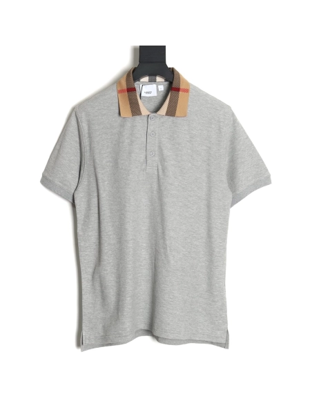 Burberry Classic Collar Check Short Sleeve Polo Shirt,Burberry Shirt,Shirt,APPAREL
