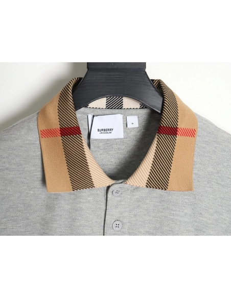 Burberry Classic Collar Check Short Sleeve Polo Shirt,Burberry Shirt,Shirt,APPAREL