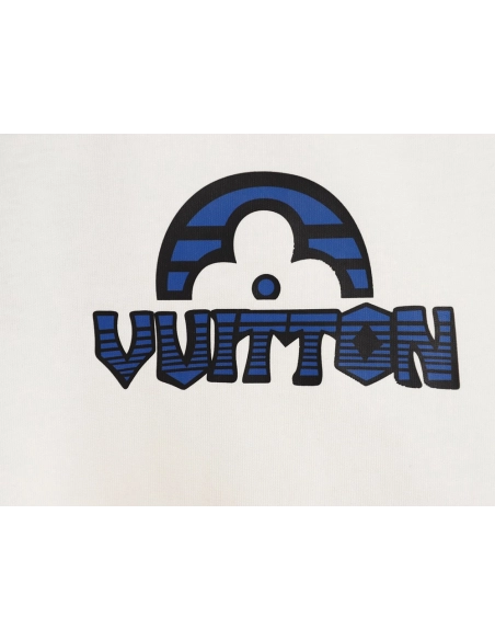 Louis Vuitton black blue lettering shortsleeved Tshirt,Louis Vuitton T Shirt,Tshirt,APPAREL