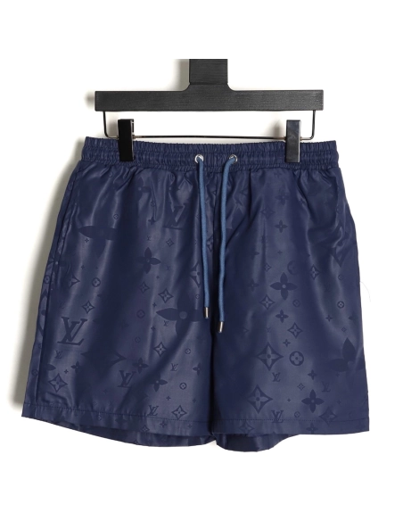 Louis Vuitton classic dark pattern monogram jacquard beach shorts,Louis Vuitton Shorts,Shorts,APPAREL