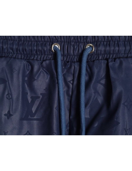 Louis Vuitton classic dark pattern monogram jacquard beach shorts,Louis Vuitton Shorts,Shorts,APPAREL
