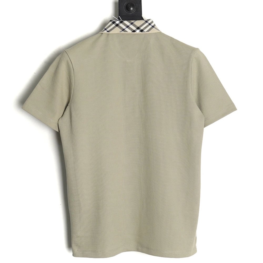 Burberry Check Collar Short Sleeve Polo Shirt,Burberry Shirt,Shirt,APPAREL