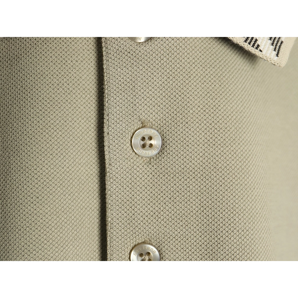 Burberry Check Collar Short Sleeve Polo Shirt,Burberry Shirt,Shirt,APPAREL