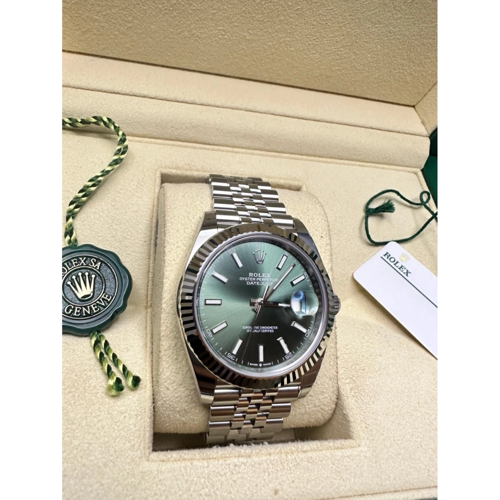 Datejust M126334-0030 Check Green Dial Size 41mm