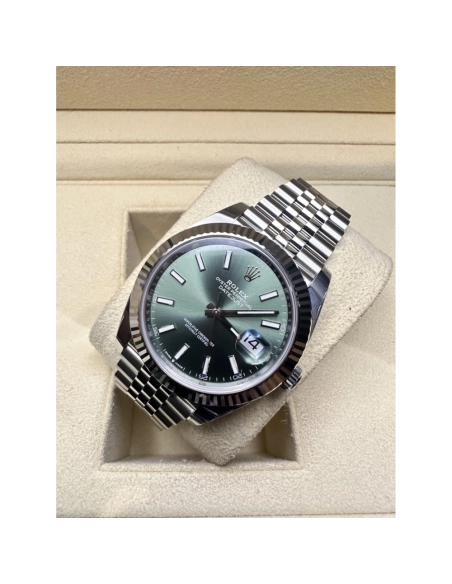 Datejust M126334-0030 Check Green Dial Size 41mm