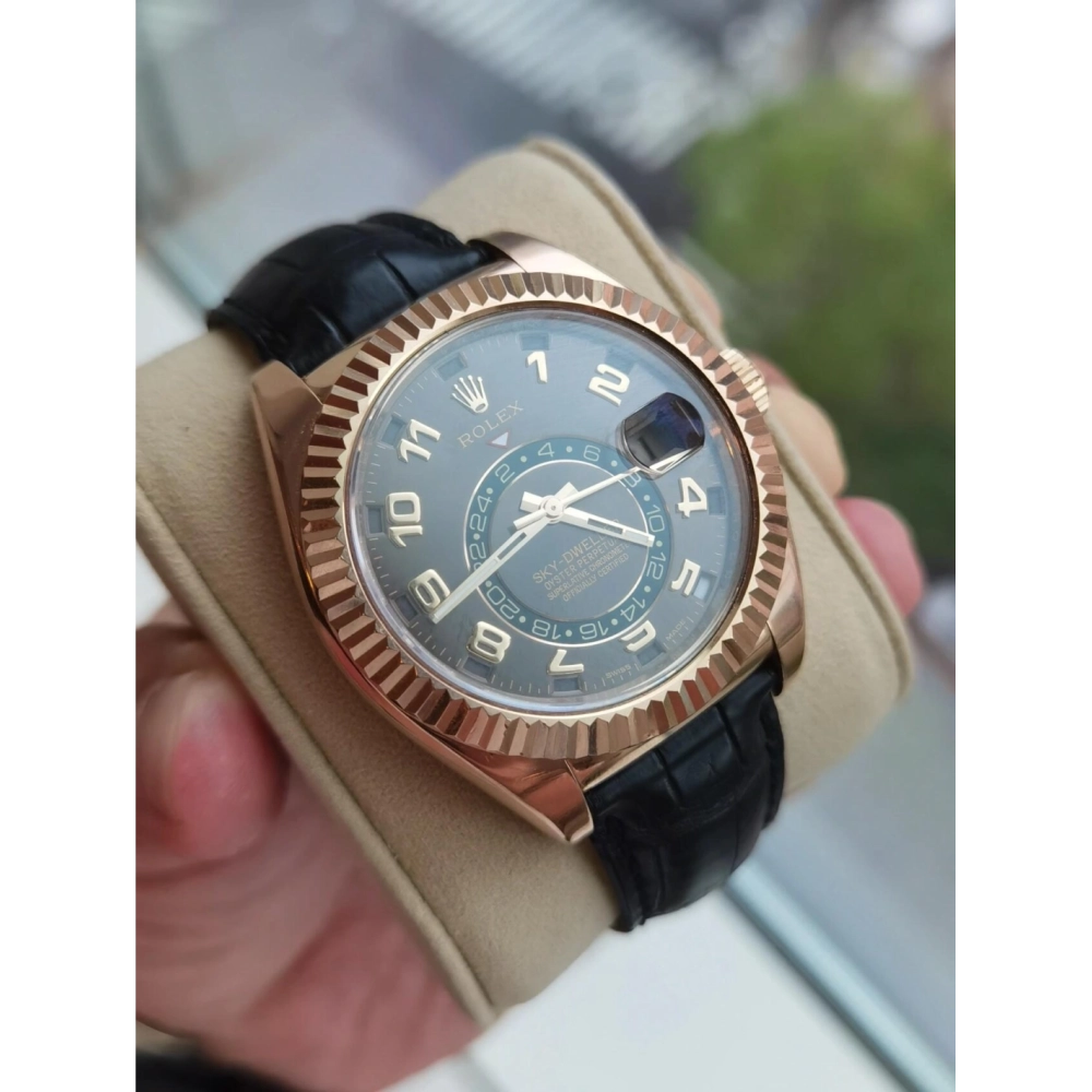 SkyDweller M326135-L(FC) Gold Bezel Brown Dial