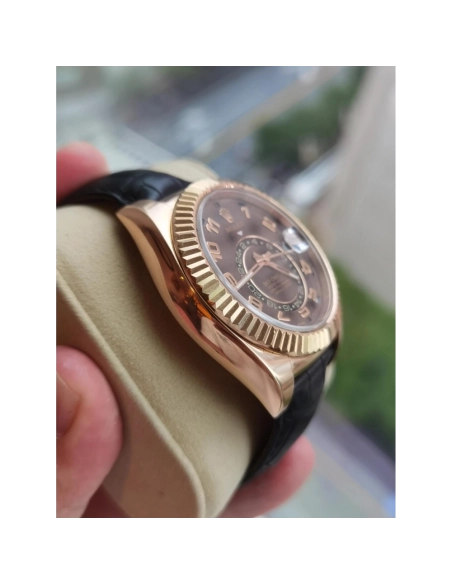 SkyDweller M326135-L(FC) Gold Bezel Brown Dial
