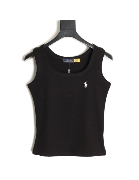 Ralph Lauren Womens Pony Embroidered Vest TSK2,Ralph Lauren