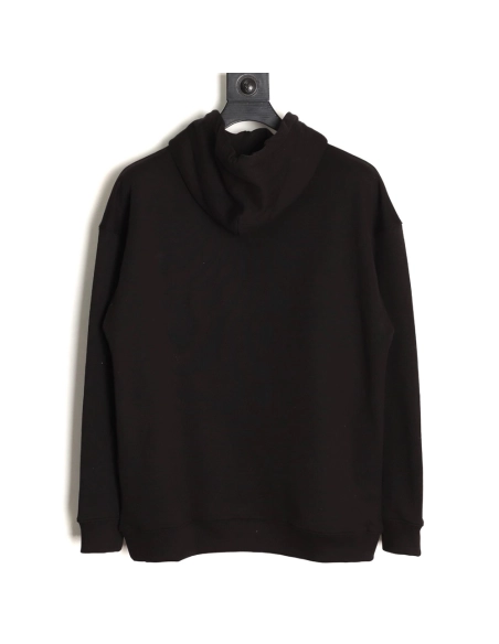 Loewe chest-embossed logo leather pocket hooded sweatshirt,Loewe
