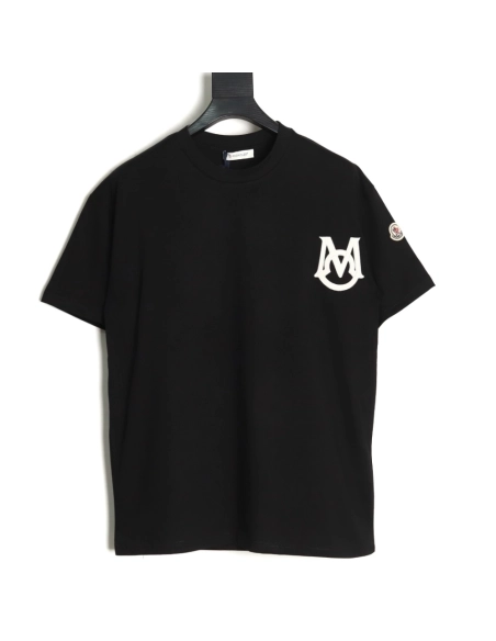 Moncler M letter cat ear logo round neck short-sleeved T-shirt,Moncler