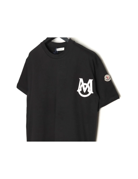Moncler M letter cat ear logo round neck short-sleeved T-shirt,Moncler